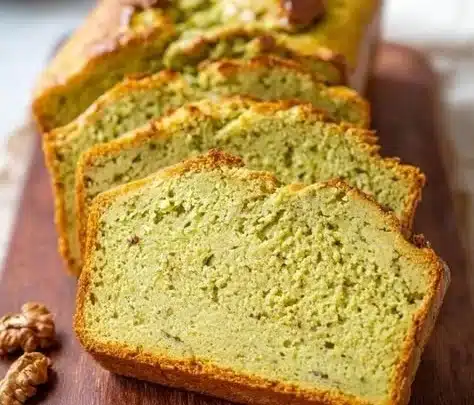 Sliced avocado bread topped with fresh avocado and herbs