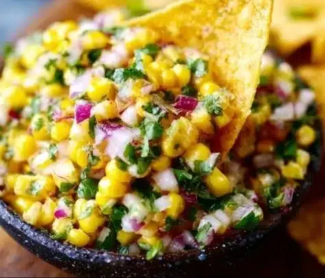 Chipotle Corn Salsa Recipe - Fresh Garden Flavors That Make Summer Taste Even Better (Wow!) 15 Delicious bowl of homemade chipotle corn salsa with fresh ingredients