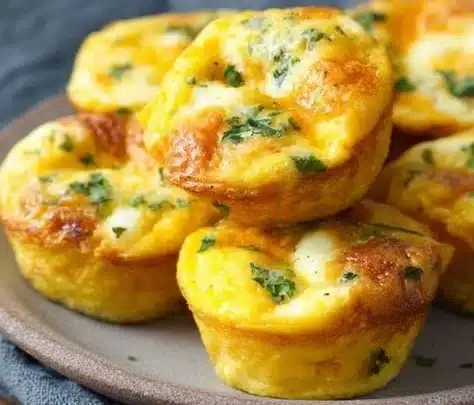 Homemade egg bites served on a plate, ideal for quick breakfast meals