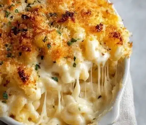 Homemade Grandmother's Secret Mac and Cheese recipe with creamy cheese sauce