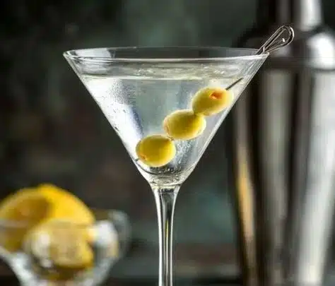 Homemade Gin Martini 5 Perfectly crafted homemade gin martini in a elegant glass