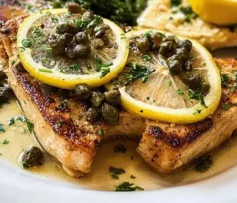 Lemon Herb Swordfish 9 Grilled Lemon Herb Swordfish garnished with fresh herbs and lemon slices