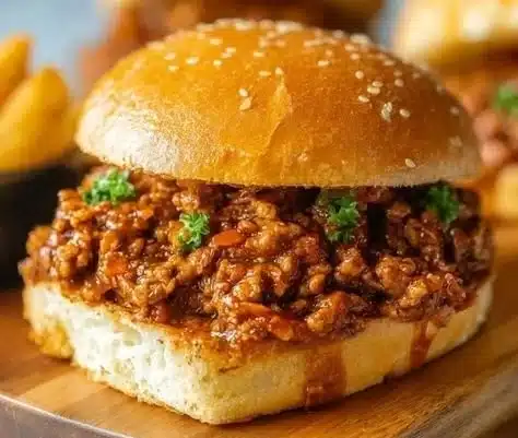 Cajun Chicken Sloppy Joes 5 Cajun Chicken Sloppy Joes served with toppings in a bun