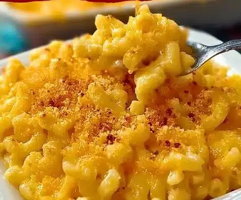 Baked mac and cheese served in a bowl, ideal for kids' meals
